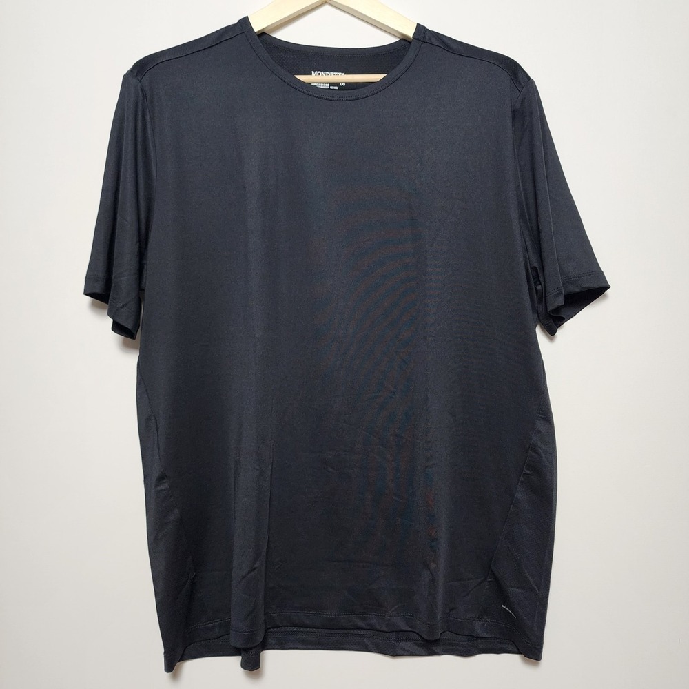 Mondetta Active Performance Mesh Panel Short Sleeve T-Shirt Black Large